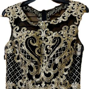 Prom dress/ evening wear. Black and Gold